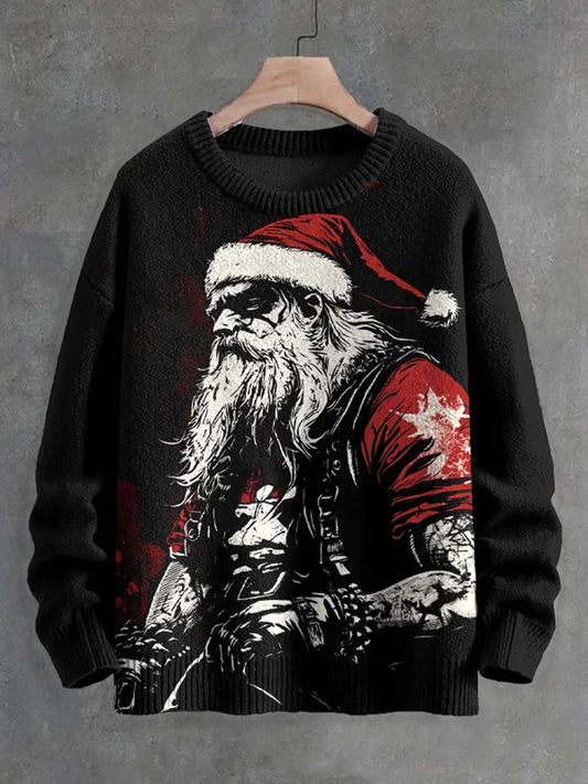 Unisexe Punk Rock Santa Imprimer Casual Ras du cou Pull