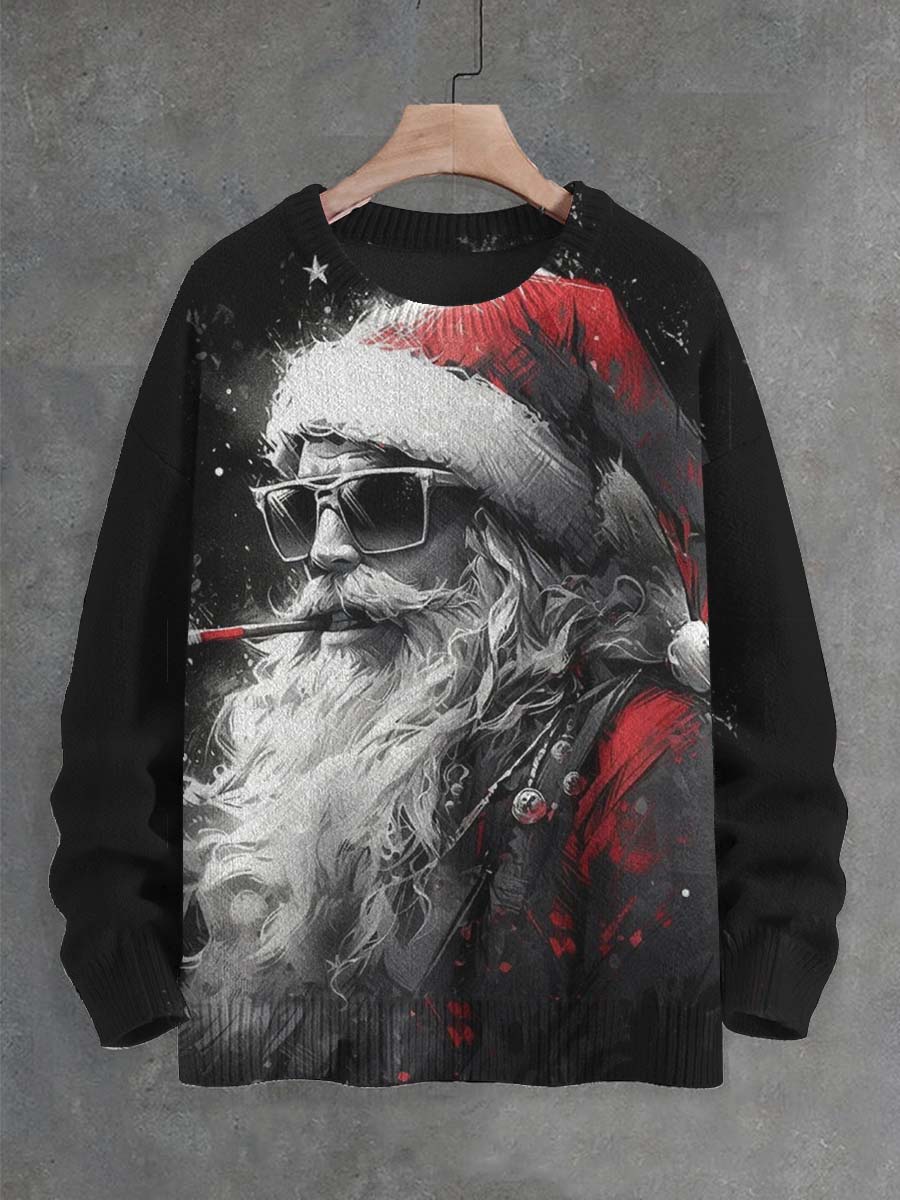 Unisexe Punk Rock Santa Imprimer Casual Ras du cou Pull