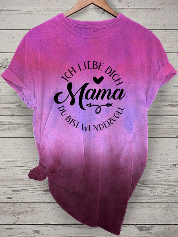 Damen Muttertag Geschenk Kurzarm T-Shirt