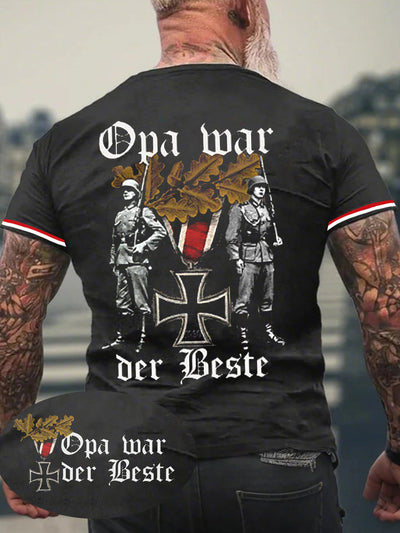 Herren Opa War Der Beste Bedrucktes Kurzarm T-Shirt
