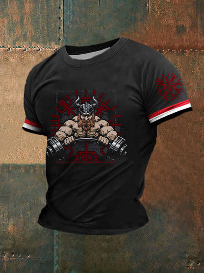 Herren lift wie ein Wikinger bedrucktes Kurzarm-T-Shirt