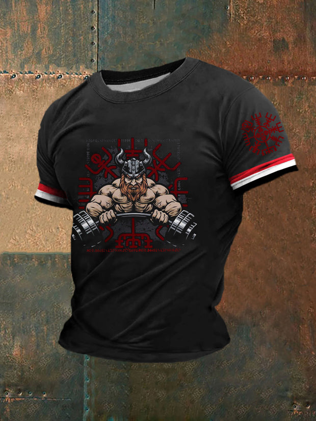 Herren lift wie ein Wikinger bedrucktes Kurzarm-T-Shirt