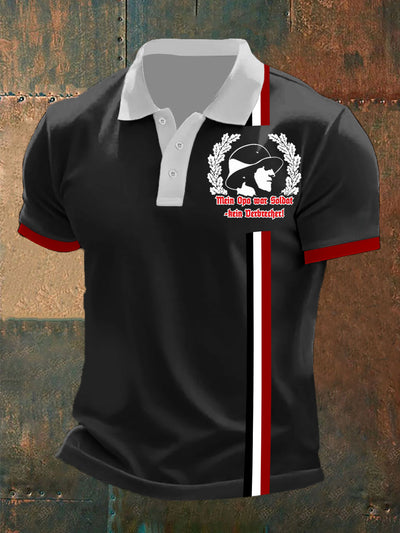 Opa War Soldat Kein Verbrecher Bedrucktes Kurzarm-T-Shirt für Männer
