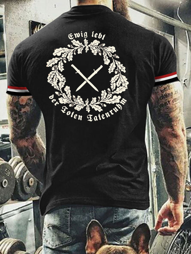 Herren Deutschland Ewig lebt der Toten Taten ruhm T-Shirt