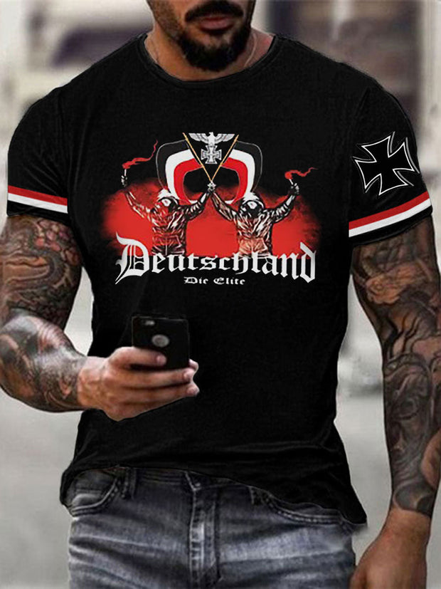 Herren Deutschland Reichs adler Ewige Treue T-Shirt mit kurzen Ärmeln