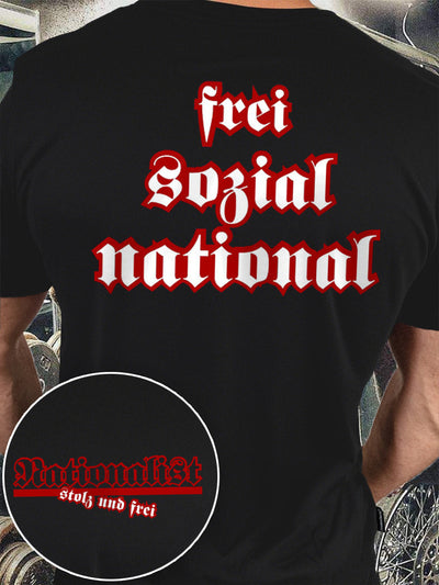 Nationalist isches bedrucktes Kurzarm-T-Shirt für Männer