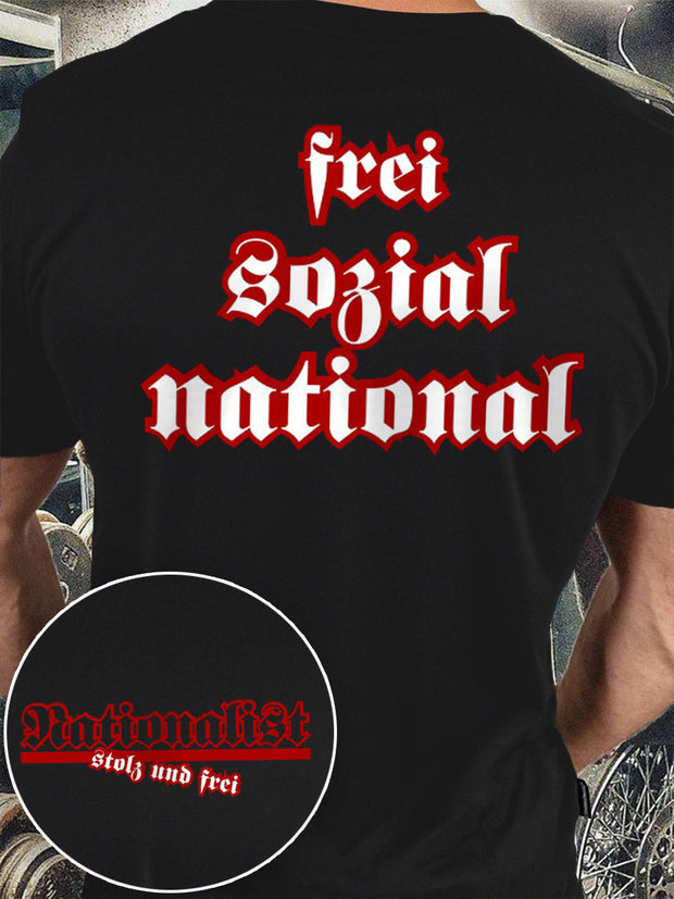 Nationalist isches bedrucktes Kurzarm-T-Shirt für Männer