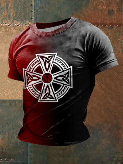 Herren Celtic 88 Krawatte Farbstoff Bedrucktes Kurzarm T-Shirt