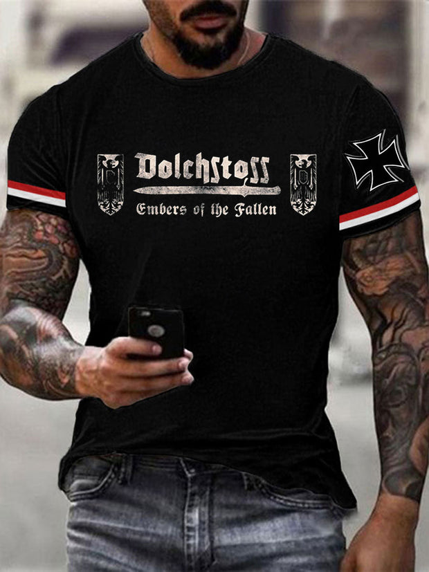 Herren Dolch stoss Glut des gefallenen T-Shirts