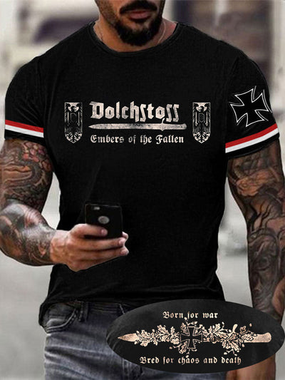Herren Dolch stoss Glut des gefallenen T-Shirts