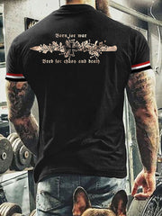 Herren Dolch stoss Glut des gefallenen T-Shirts