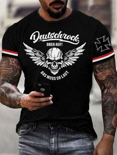 Herren Deutsch rock Dreh auf Das muss so laut T-Shirt