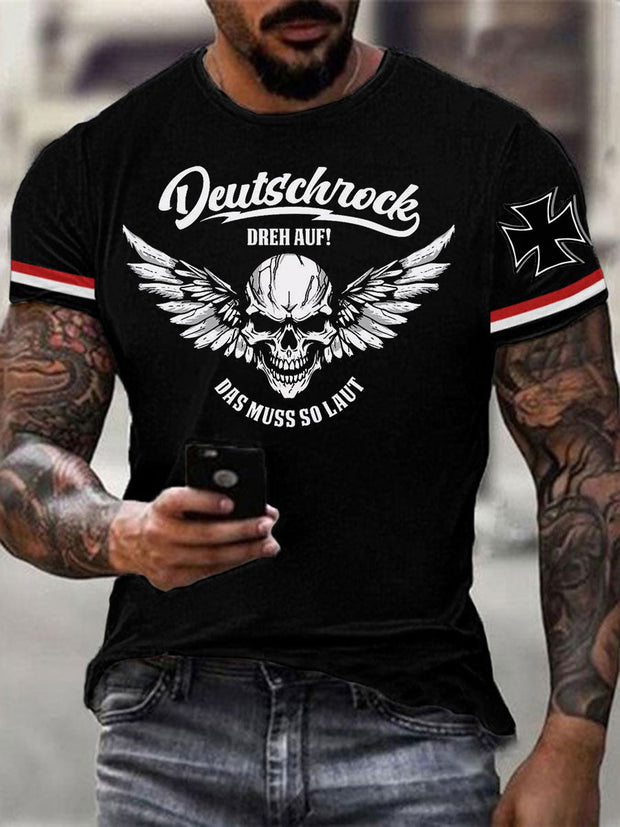 Herren Deutsch rock Dreh auf Das muss so laut T-Shirt