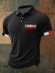 Heim treu Bedrucktes Kurzarm-Polos hirt für Herren