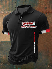 Männer Heimat ist nicht ein Wort bedrucktes Kurzarm-Polos hirt