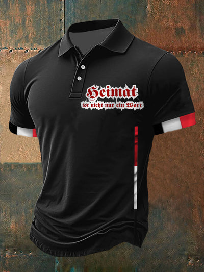 Männer Heimat ist nicht ein Wort bedrucktes Kurzarm-Polos hirt