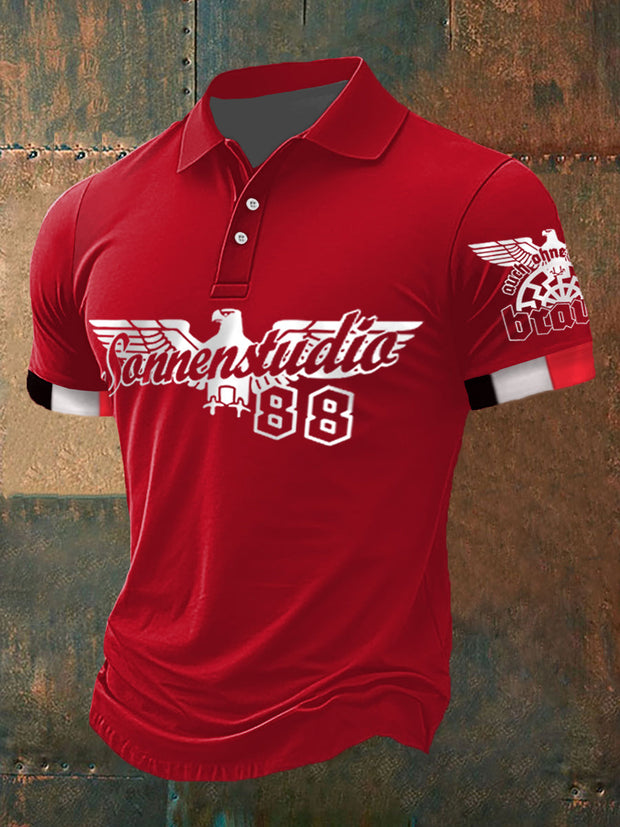 Männer Auch ohne Sonne Braun 88 Kurzarm Polo-Shirt