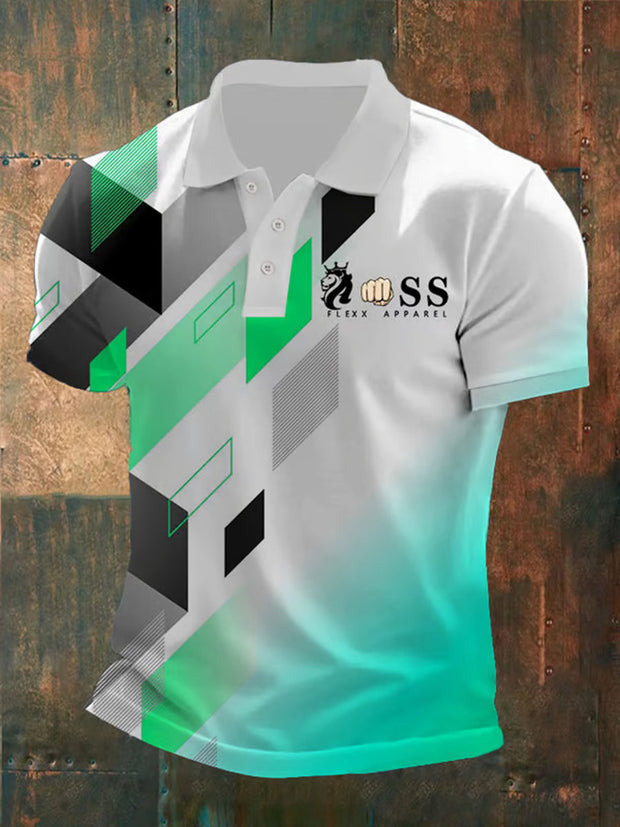 Herren Vintage Schriftzug lässig Polo-Shirt