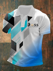 Herren Vintage Schriftzug lässig Polo-Shirt
