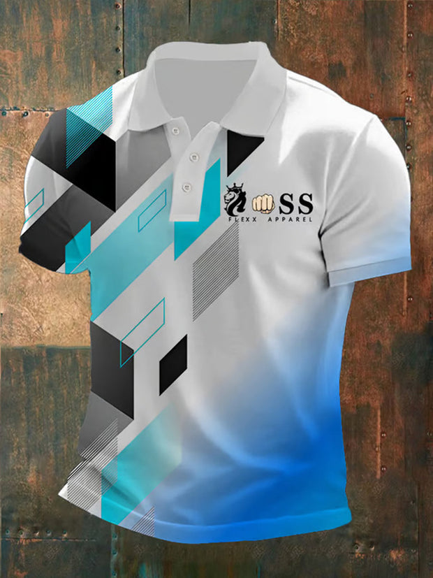 Herren Vintage Schriftzug lässig Polo-Shirt