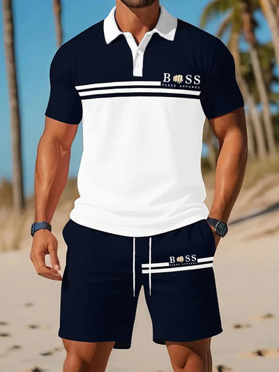 Kurzärmliger Polo-Anzug für Herren