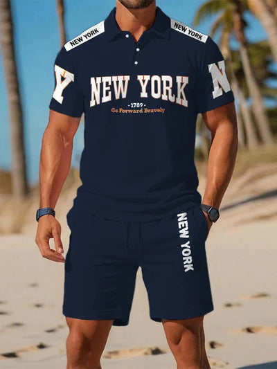 Kurzärmliger Polo-Anzug für Herren