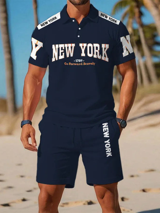 Kurzärmliger Polo-Anzug für Herren