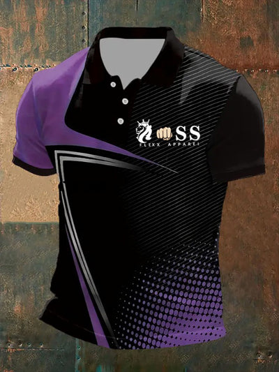 Herren Vintage Schriftzug lässig Polo-Shirt