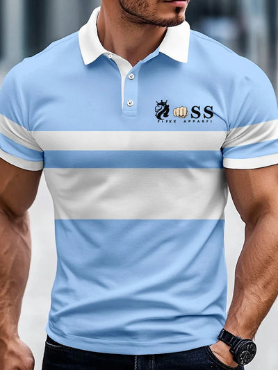 Herren Vintage Schriftzug lässig Polo-Shirt
