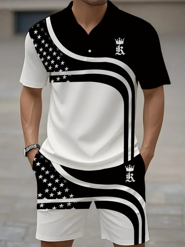 Kurzärmliger Polo-Anzug für Herren