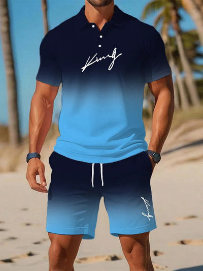Kurzärmliger Polo-Anzug für Herren