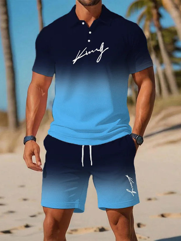 Kurzärmliger Polo-Anzug für Herren