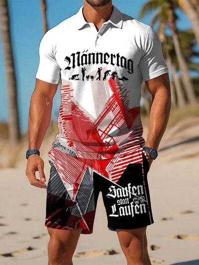 Herren-Saufen-Print-Polos ets