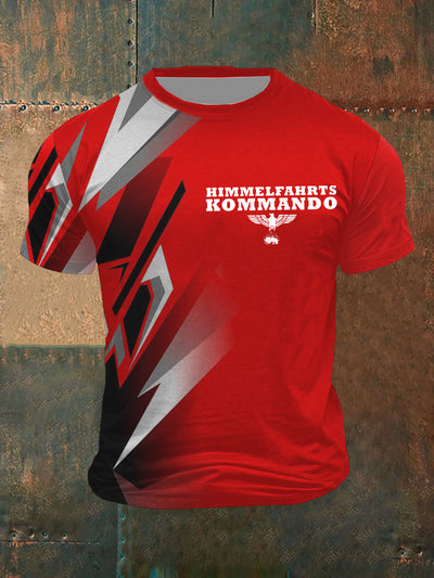 Herren Herren Herren tag Herren tag Himmelfahrten Kommando bedrucktes Kurzarm-T-Shirt
