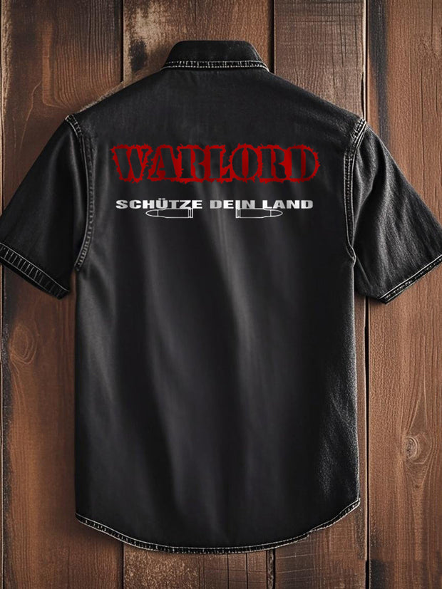 Herren Warlord schütze dein Land bedrucktes Kurzarm-Shirt