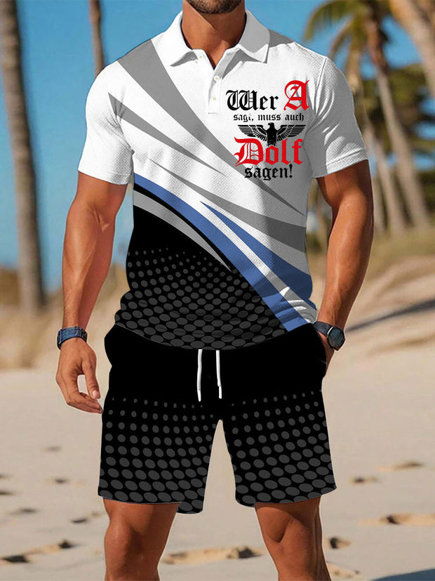 Herren Wer A Sagt Muss Auch Dolf Sagen Polo-Sets