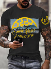 Men's Sun And Number 88 Printed Short Sleeve T-Shirt