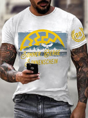 Men's Sun And Number 88 Printed Short Sleeve T-Shirt