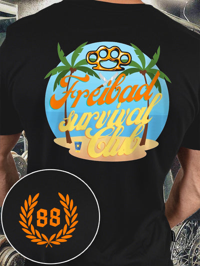 Men's Sun And Number 88 Printed Short Sleeve T-Shirt