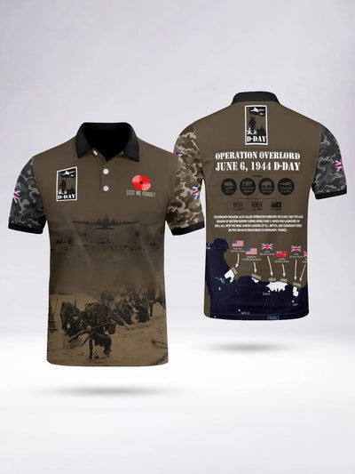 Men's D-DAY 81ST ANNIVERSARY Short Sleeve Polo Shirt