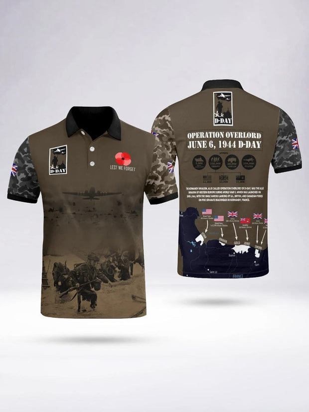Men's D-DAY 81ST ANNIVERSARY Short Sleeve Polo Shirt