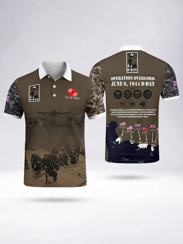 Men's D-DAY 81ST ANNIVERSARY Short Sleeve Polo Shirt