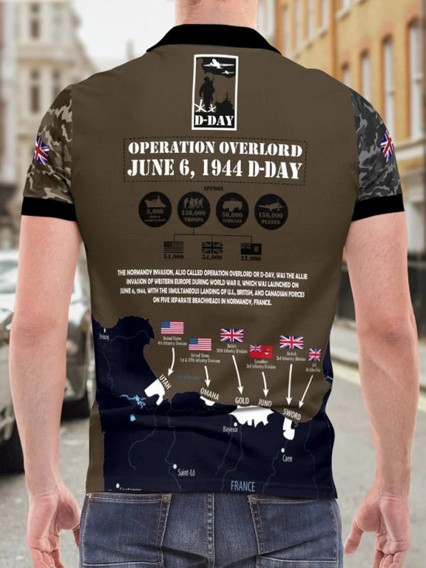 Men's D-DAY 81ST ANNIVERSARY Short Sleeve Polo Shirt