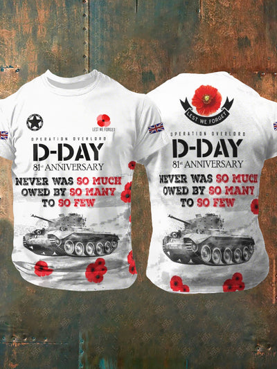 Men's D-DAY 81ST ANNIVERSARY short sleeves t-shirt