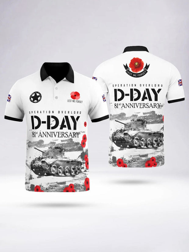 Men's D-DAY 81ST ANNIVERSARY Short Sleeve Polo Shirt