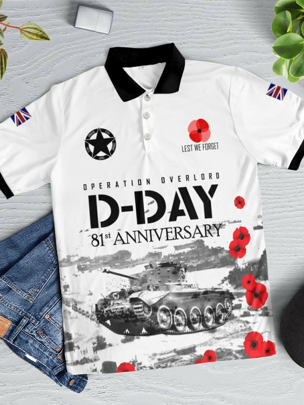 Men's D-DAY 81ST ANNIVERSARY Short Sleeve Polo Shirt