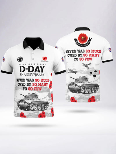 Men's D-DAY 81ST ANNIVERSARY short sleeve polo shirt