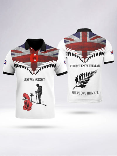 Men's Lest We Forget Short Sleeve Polo Shirt