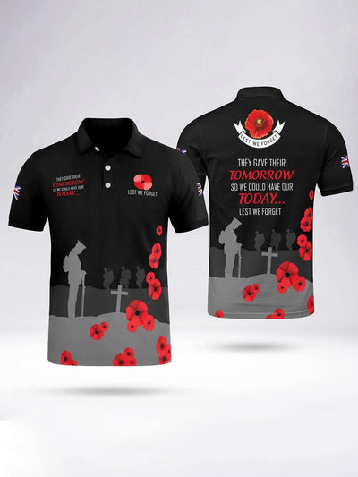 Men's THEY GAVE THEIR TOMORROW Short Sleeve Polo Shirt