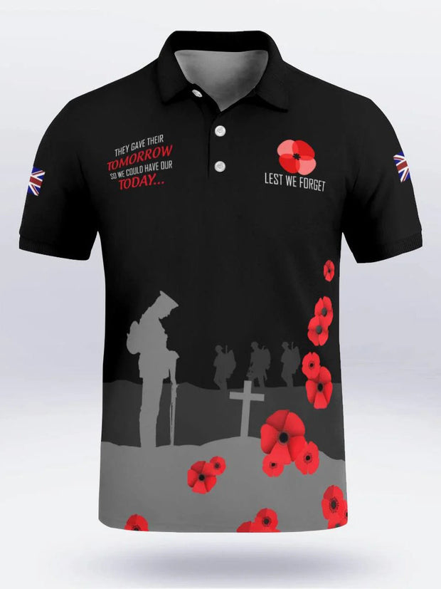 Men's THEY GAVE THEIR TOMORROW Short Sleeve Polo Shirt